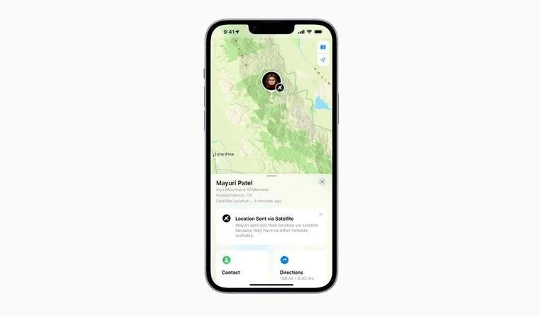 成县苹果14维修分享iPhone14系列中 FindMy功能通过卫星分享位置方法教程 